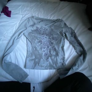 goth, fairycore, grunge, long sleeved shirt